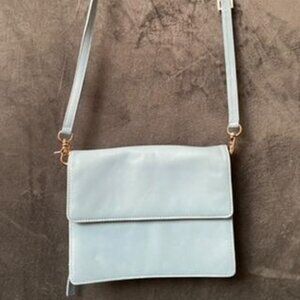 Levenger light blue crossbody purse (like new!)